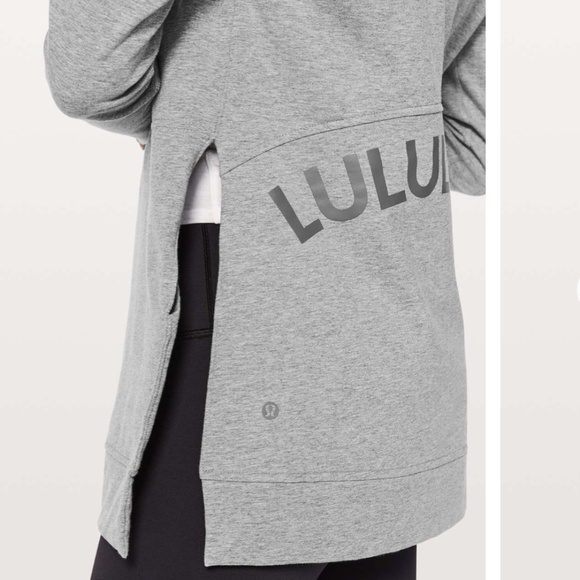 EUC Lululemon Cut Above Hoodie Expression Gray Side Slits - Picture 3 of 13